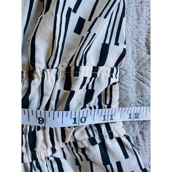 Anthropologie Somerset Black and White Tiered Maxi Halter Sundress Size XS - Picture 8 of 11